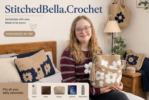 Handmade Crochet Flower Bags