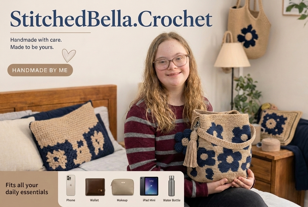 Handmade Crochet Flower Bags