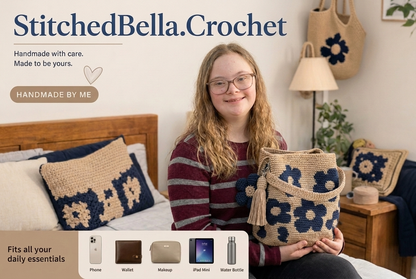 Handmade Crochet Flower Bags